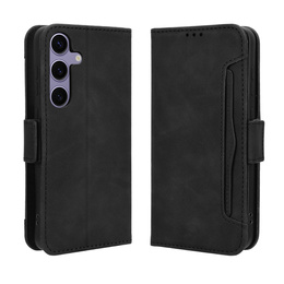 Etui z klapką do Samsung Galaxy S25 FE, Card Slot, czarne