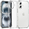 Etui do iPhone 16, Erbord Dropproof, przezroczyste + Szkło