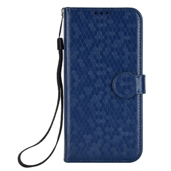 Etui z klapką do Motorola Moto G86 5G, Wallet Rhombus, niebieskie