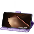 Etui z klapką do Xiaomi 15T Pro, Butterfly, fioletowe