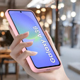 Etui do Samsung Galaxy A36 5G, Silicone Heart, różowe + Szkło hartowane 9H
