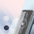 Etui do iPhone 16 Pro, Shockproof Hybrid, z folią na ekran, do MagSafe, szare
