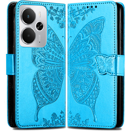 Etui z klapką do Realme 14 5G / Realme 14T 5G, Butterfly, niebieskie