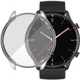 2w1 Etui z Osłoną na Ekran do Amazfit GTR 2, Srebrne
