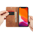 Etui CASEME do iPhone 11, Leather Wallet Case, brązowe