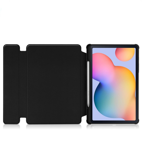 Etui z klawiaturą do Samsung Galaxy Tab S6 Lite 10.4" 2020/2022/2024, Rotary 360° Leather, czarne