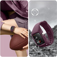 Pasek + Etui Suritch do Apple Watch 4/5/6/7/8/SE 44/45mm, bordowy