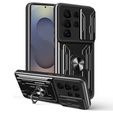 Etui z podstawką i osłoną aparatu do Samsung Galaxy S25 Ultra – czarne