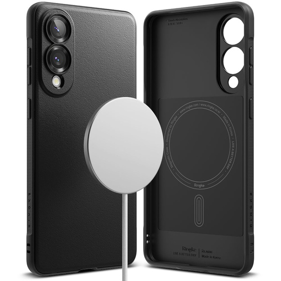 Etui Ringke Onyx MagSafe do Samsung Galaxy S25 Edge  + Szkło Hartowane 9H – Czarne