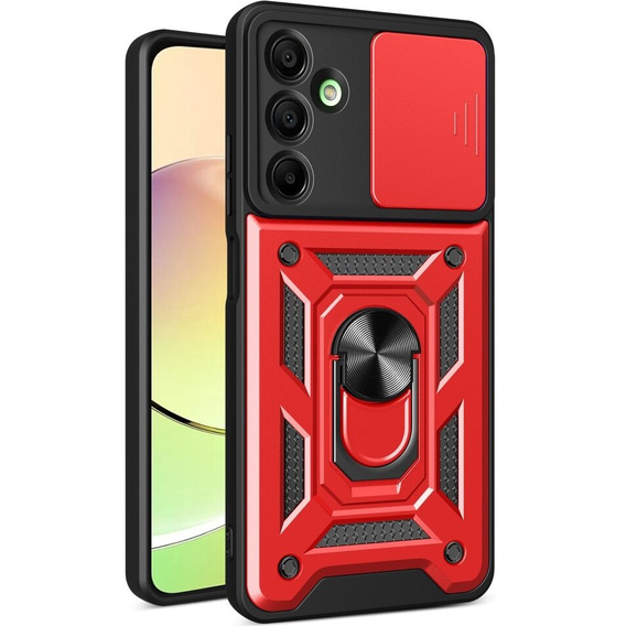 Etui pancerne do Samsung Galaxy A16 / A16 5G, CamShield Slide, czerwone