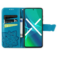 Etui z klapką do Xiaomi Poco F5, Butterfly, niebieskie