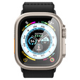 Szkło Hartowane SPIGEN GLAS.TR SLIM PRO do Apple Watch Ultra 1/2/3 49mm, z ramką, Tytanowe / Szare