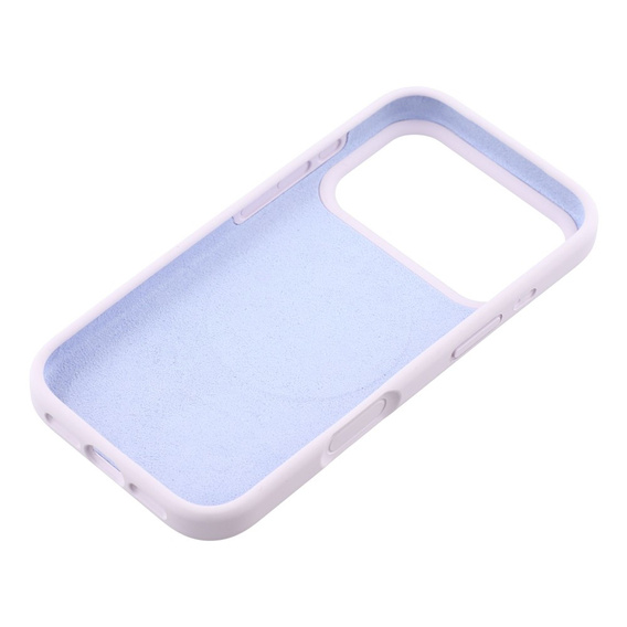 Etui silikonowe do iPhone 17 Pro - kompatybilne z MagSafe, antywstrząsowe, fioletowe