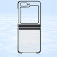 Etui do Samsung Galaxy Z Flip7 FE / Z Flip6, PC Case, przezroczyste / czarne