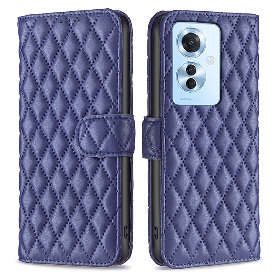 Etui z klapką do Oppo Reno 11F 5G, Wallet, BINFEN COLOR, niebieskie