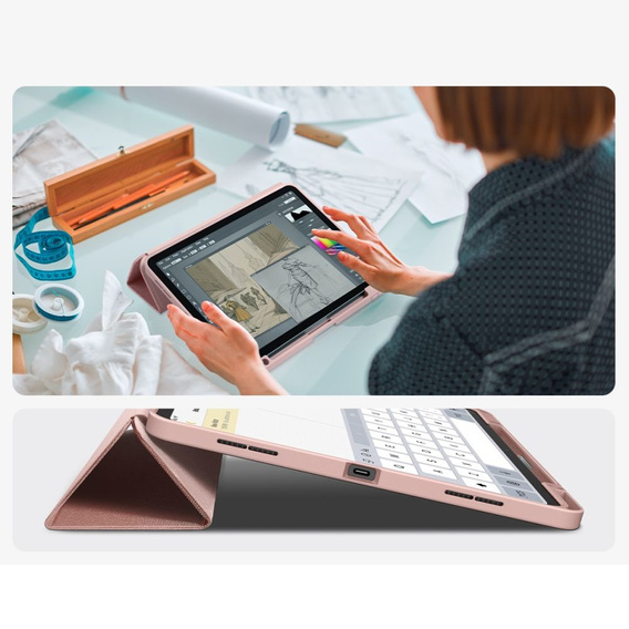 Etui SPIGEN do iPad Air 13" 2025/2024 (7/6 gen.), Urban Fit, różowe rose gold