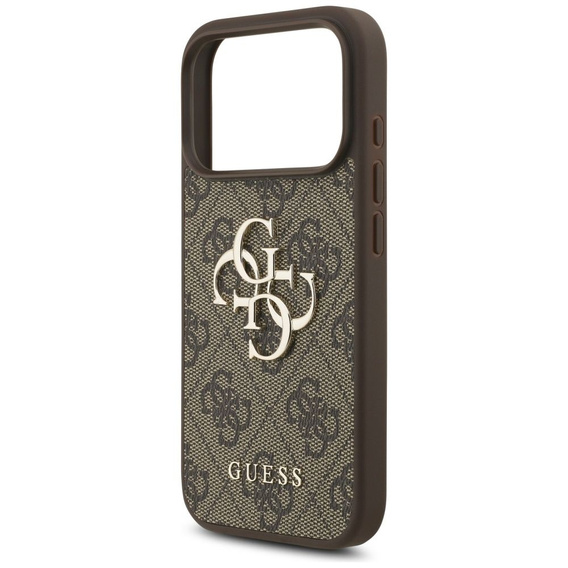 Etui GUESS do iPhone 17 Pro, Strap 4G Classic Logo, z paskiem, brązowe