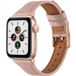 Pasek Skórzany do Apple Watch 1/2/3/4/5/6/7/8/9/10/11/SE Ultra 1/2/3 42/44/45/46/49mm, Różowy