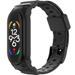 Pasek Silikonowy do Xiaomi Mi Band 5/6/7/7 NFC, Czarny