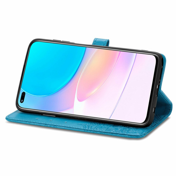 Etui z klapką do Huawei nova 8i, Mandala, niebieskie