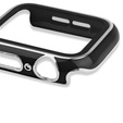 2w1 Etui + Szkło Hartowane do Apple Watch 4/5/6/SE 44mm, Czarne / Srebrne
