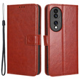 Etui z klapką do Honor 70 5G, Crazy Horse Wallet, brązowe