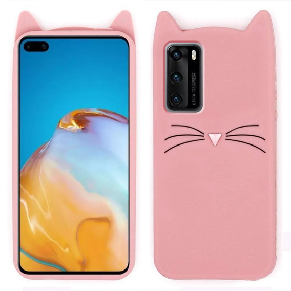Etui do Huawei P40, Obudowa 3D KOT Case, Różowe