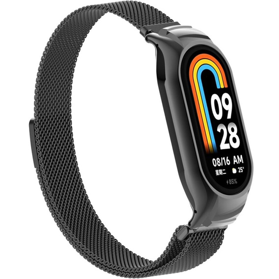 Pasek Bransoleta Milanese do Xiaomi Smart Mi Band 8 / Xiaomi Smart Mi Band 9, Czarny