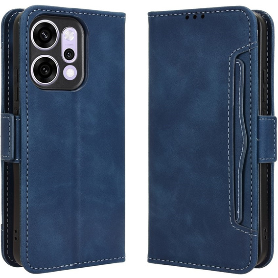 Etui z klapką do Oppo Reno 14, Card Slot, granatowe