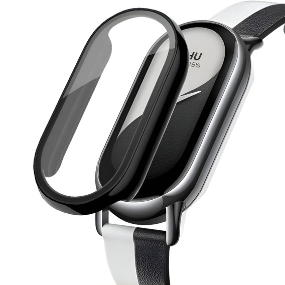 2w1 Etui + Szkło Hartowane do Xiaomi Smart Band 10 / 9 / 8, Czarne
