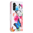 Etui z klapką do Samsung Galaxy A35 5G, Wallet, Butterflies białe