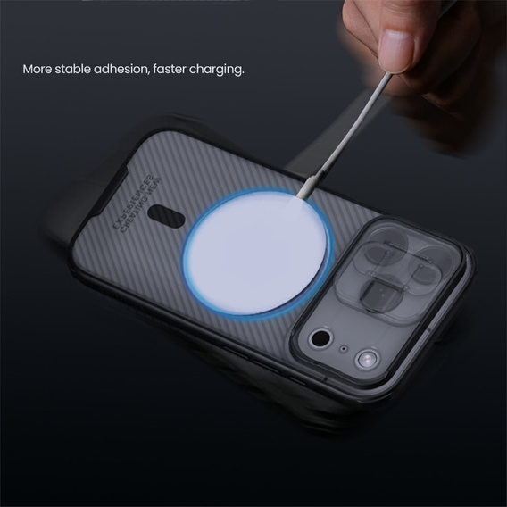 Etui Nillkin dla iPhone 17 Pro, CamShield Pro Magnetic, do MagSafe - czarne