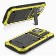 Etui do iPhone 15, R-JUST, pancerne, żółte / czarne