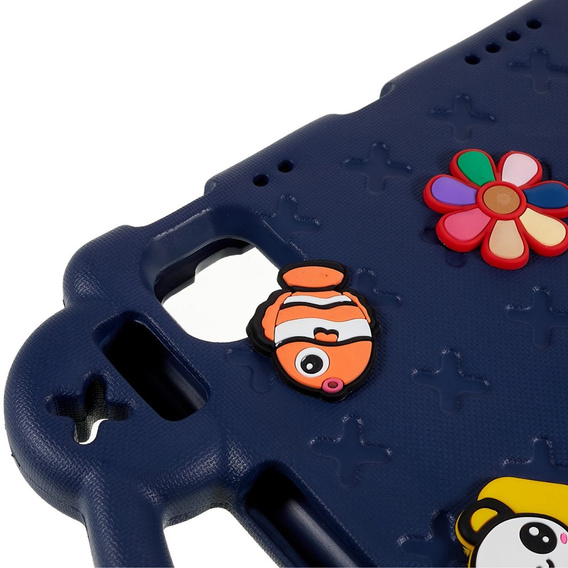 Etui do iPad Air 11" 2025/2024 (7/6 gen.), Cute Patterns, z podstawką, granatowe