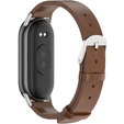 Pasek Skórzany do Xiaomi Smart Band 10 / 9 / 8, Brązowy