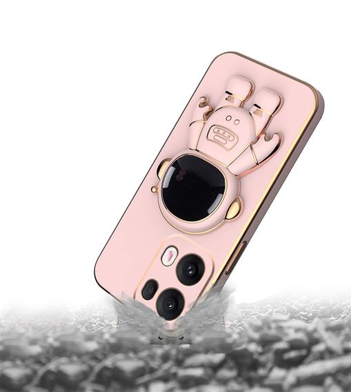 Etui do Oppo Reno 13 Pro, Astronaut, różowe