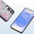 Etui do Samsung Galaxy S25 Edge – skórzane, z ochroną RFID, kieszonkami na karty, motyw róży