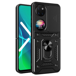 Etui pancerne do Huawei P50 Pocket, CamShield Slide, czarne