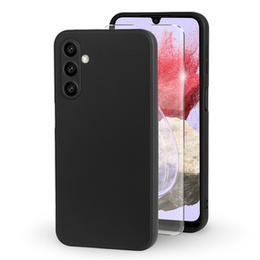 Etui cienkie do Samsung Galaxy M34 5G, Slim Matowe, czarne + szkło 9H