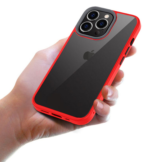 Etui do iPhone 13 Pro, ERBORD Hybrid Case, czerwone