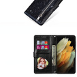 Etui z klapką do Samsung Galaxy S24 Ultra, Wallet Zipper Pocket Glittery, czarne