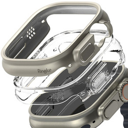 Etui Ringke do Apple Watch Ultra 1/2/3 49mm, Slim, 2-Pack, Clear / Titanium Grey
