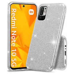 Etui Glitter Case do Xiaomi Redmi Note 10 5G, Silver