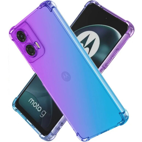 Etui Gradient Dropproof do Motorola Moto G85, Fioletowe / niebieskie