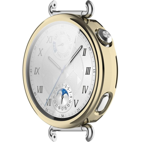 2w1 Etui z Osłoną na ekran do Huawei Watch GT 6 41mm, Złote
