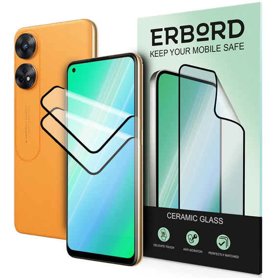 2x Szkło Hybrydowe Ceramic ERBORD do Oppo Reno8 T 4G