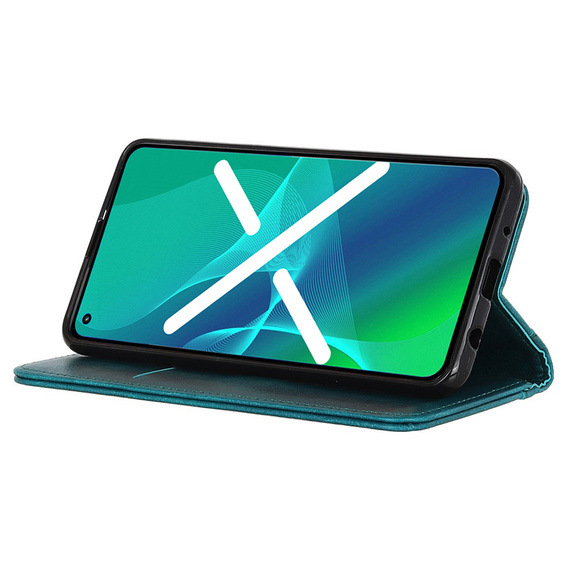 Etui z klapką do Samsung Galaxy A14 4G/5G, Split Leather, zielone