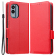 Etui z klapką do Nokia X30 5G, Wallet Litchi Magnet Case, czerwone