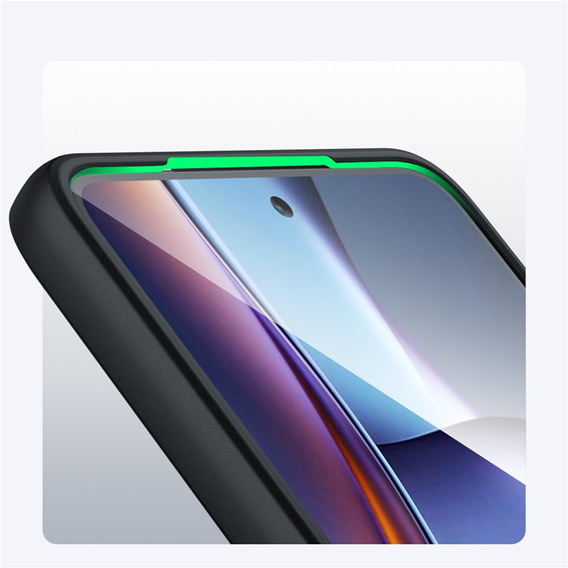 Etui do Motorola Moto G86 5G / G86 Power 5G, z ochroną aparatu, przezroczyste z czarną ramką