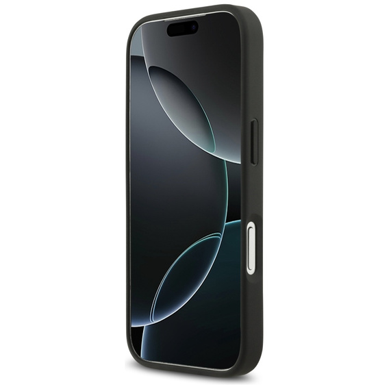 Etui GUESS do iPhone 17 Pro, Rhinestone Triangle Logo, czarne